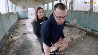 Beautiful girl fucked her boyfriend on an abandoned car after cunnilingus