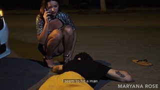 The culprit Maryana Rose fled the scene of the crime after the accident. Sucked the victim and let him fuck her so he didn’t call the police