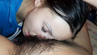 Hairy pussy shaking with orgasm